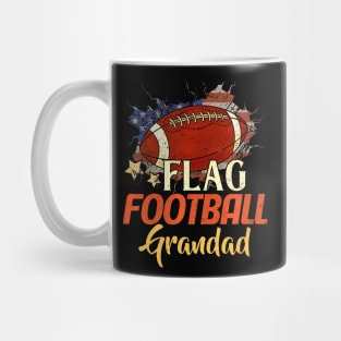 Mens American Flag Football Grandad  For Father's Day Men Mug